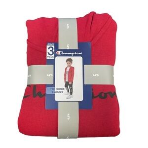 🎉✨NEW WITH TAG - Champion Boy’s T Shirt Hoodie & Jogger Set - 3 Piece Set 5T